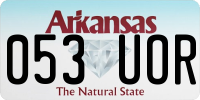 AR license plate 053UOR