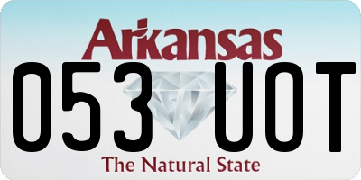 AR license plate 053UOT