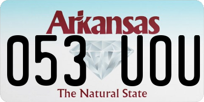 AR license plate 053UOU