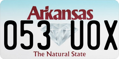 AR license plate 053UOX