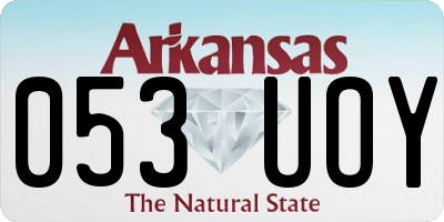AR license plate 053UOY