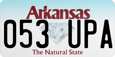 AR license plate 053UPA