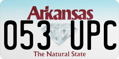 AR license plate 053UPC