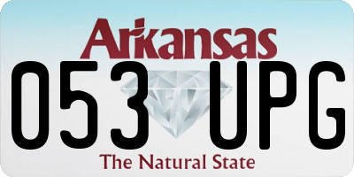 AR license plate 053UPG