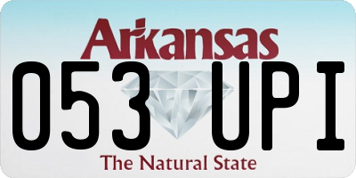 AR license plate 053UPI