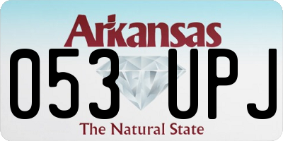 AR license plate 053UPJ