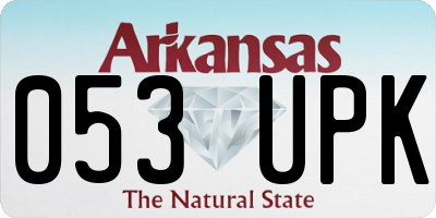 AR license plate 053UPK