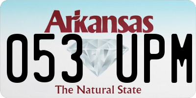 AR license plate 053UPM