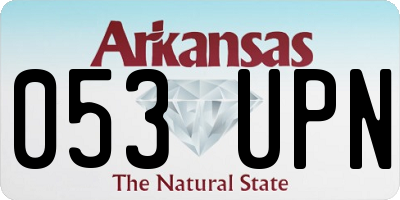 AR license plate 053UPN