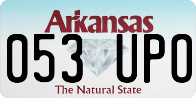 AR license plate 053UPO