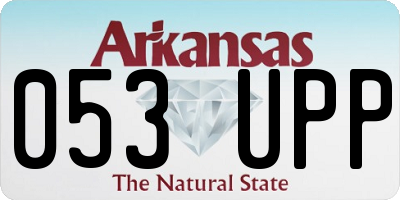 AR license plate 053UPP