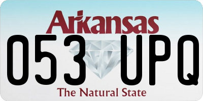 AR license plate 053UPQ
