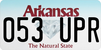 AR license plate 053UPR