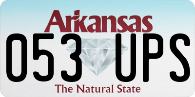 AR license plate 053UPS