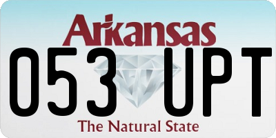 AR license plate 053UPT