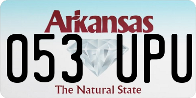 AR license plate 053UPU