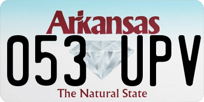 AR license plate 053UPV
