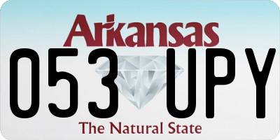 AR license plate 053UPY
