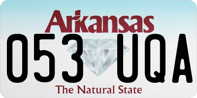 AR license plate 053UQA