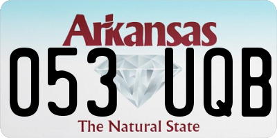 AR license plate 053UQB