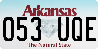 AR license plate 053UQE