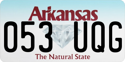 AR license plate 053UQG