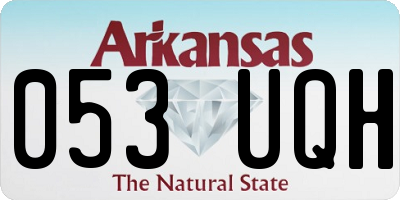 AR license plate 053UQH