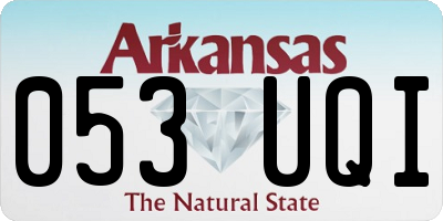 AR license plate 053UQI