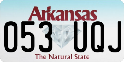AR license plate 053UQJ