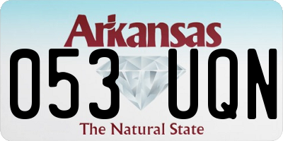 AR license plate 053UQN