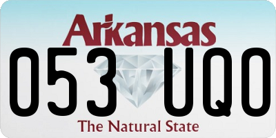 AR license plate 053UQO