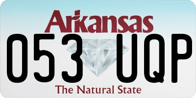 AR license plate 053UQP