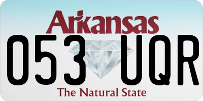 AR license plate 053UQR