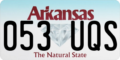 AR license plate 053UQS