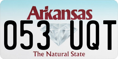 AR license plate 053UQT