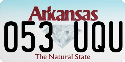 AR license plate 053UQU