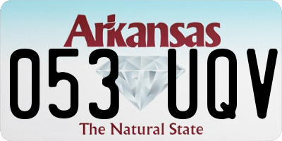 AR license plate 053UQV