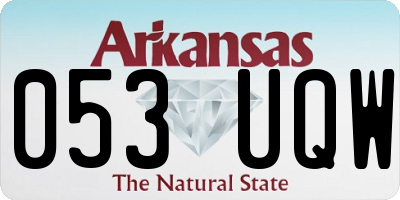 AR license plate 053UQW