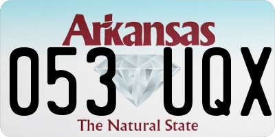AR license plate 053UQX