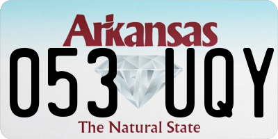 AR license plate 053UQY
