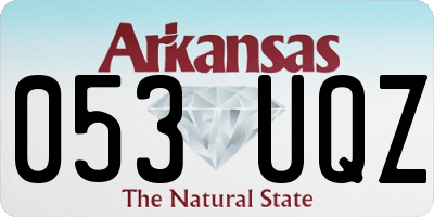 AR license plate 053UQZ