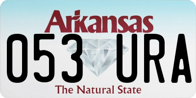 AR license plate 053URA