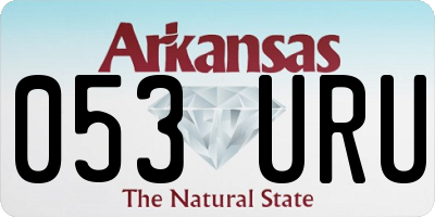 AR license plate 053URU