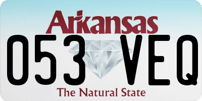 AR license plate 053VEQ