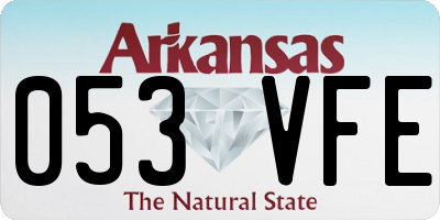 AR license plate 053VFE