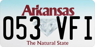 AR license plate 053VFI