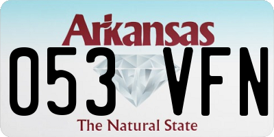 AR license plate 053VFN
