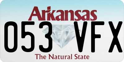 AR license plate 053VFX