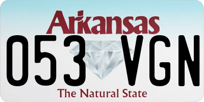 AR license plate 053VGN