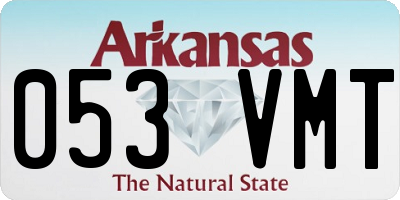 AR license plate 053VMT